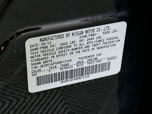 Used 2013 INFINITI M37 w/ Premium Pkg RWD image 12