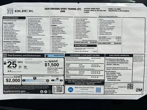 New 2026 Buick Envision Sport Touring AWD/4WD image 21