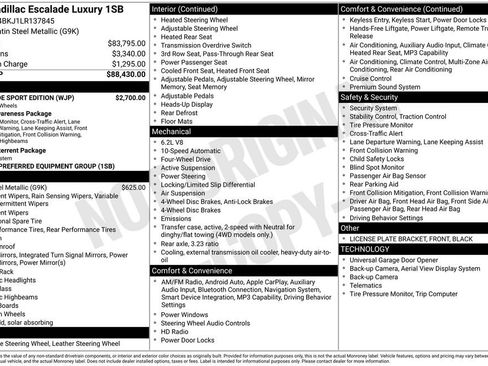 Used 2020 Cadillac Escalade Luxury w/ Escalade Sport Edition image 6