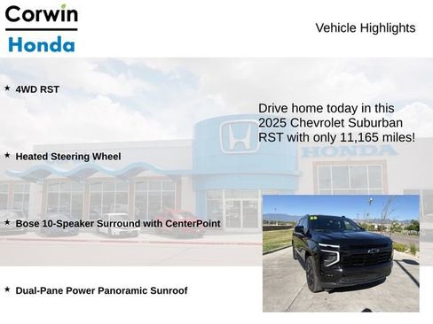 Used 2025 Chevrolet Suburban RST w/ Comfort Package AWD/4WD image 7