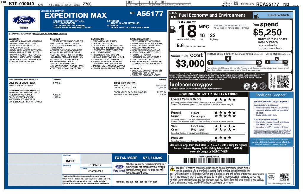 Used 2024 Ford Expedition Max XLT AWD/4WD image 7