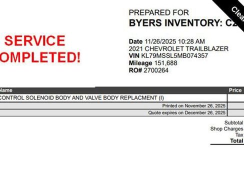 Used 2021 Chevrolet TrailBlazer ACTIV w/ Convenience Package image 11