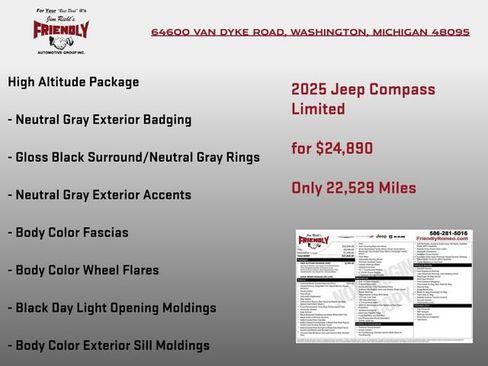 Used 2025 Jeep Compass Limited w/ High Altitude Package AWD/4WD image 4