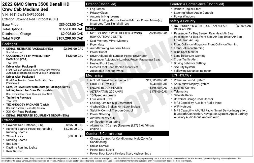 Used 2022 GMC Sierra 3500 Denali w/ Denali Ultimate Package AWD/4WD image 2