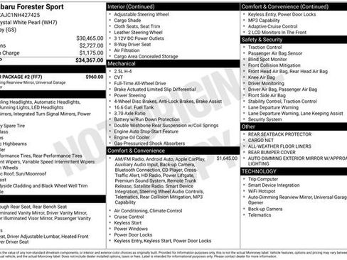 Used 2022 Subaru Forester Sport w/ Popular Package #2 AWD/4WD image 7