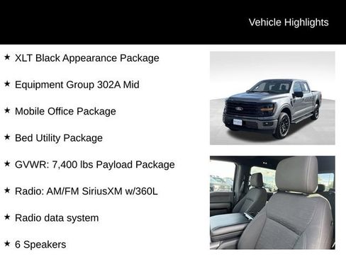 Used 2024 Ford F150 XLT w/ Equipment Group 302A MID AWD/4WD image 7