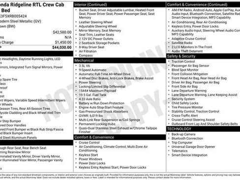 Used 2024 Honda Ridgeline RTL image 1
