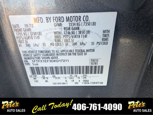 Used 2013 Ford F150 XLT w/ XLT Chrome Pkg image 32