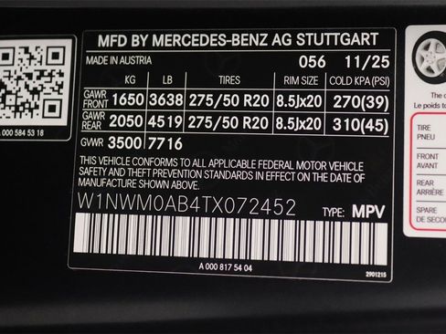 New 2026 Mercedes-Benz G 580 w/ EQ Technology image 14