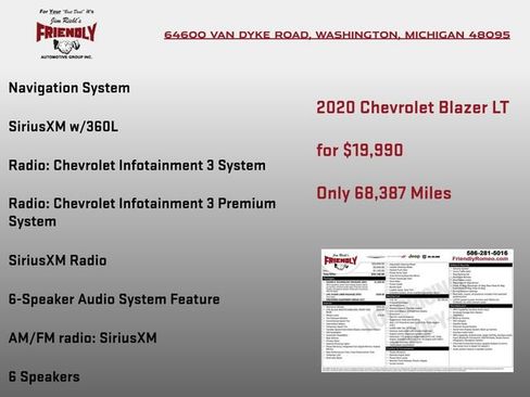 Used 2020 Chevrolet Blazer LT w/ Sound & Technology Package AWD/4WD image 6