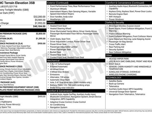 New 2026 GMC Terrain Elevation w/ Elevation Premium Package AWD/4WD image 25