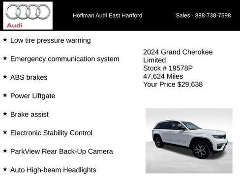 Used 2024 Jeep Grand Cherokee Limited AWD/4WD image 29