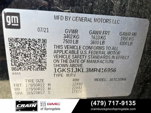 Used 2021 GMC Yukon XL Denali w/ Advanced Technology Package RWD image 33