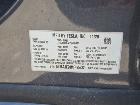 Used 2021 Tesla Model S AWD image 32