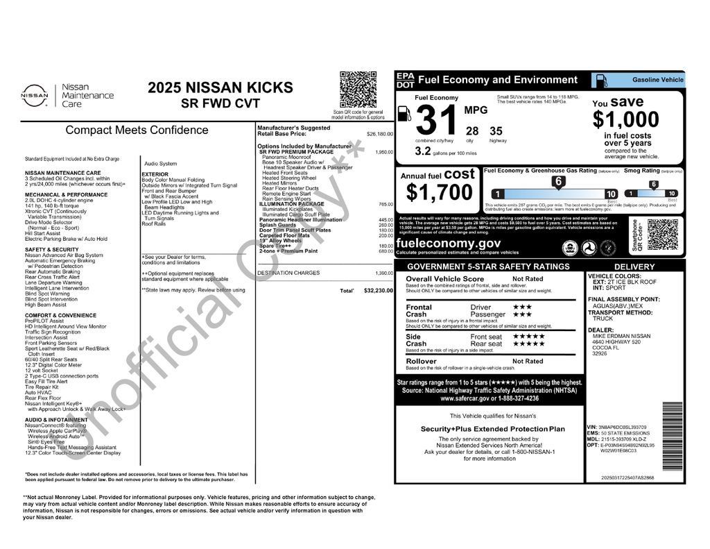 Certified 2025 Nissan Kicks SR w/ SR Premium Package FWD image 32