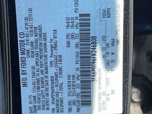 Used 2015 Ford Fusion SE w/ Equipment Group 202A AWD/4WD image 18