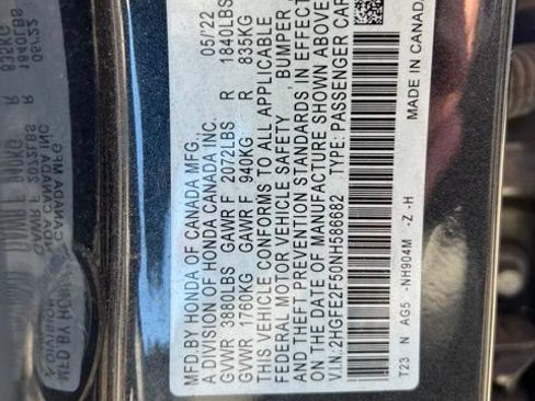 Used 2022 Honda Civic Sport image 13