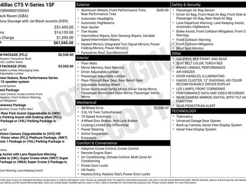 Certified 2024 Cadillac CT5 V w/ Platinum Package image 48