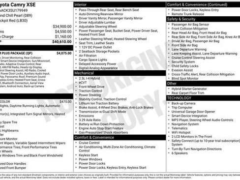 Used 2025 Toyota Camry XSE w/ Premium Plus Package FWD image 35