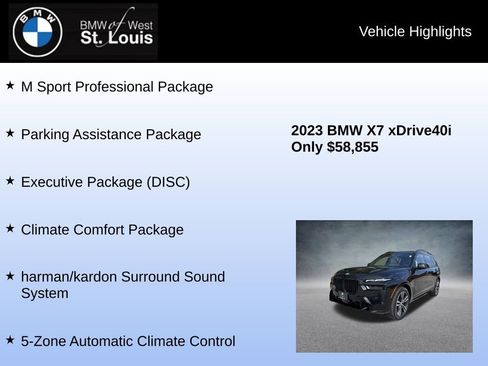 Used 2023 BMW X7 xDrive40i w/ Executive Package image 16