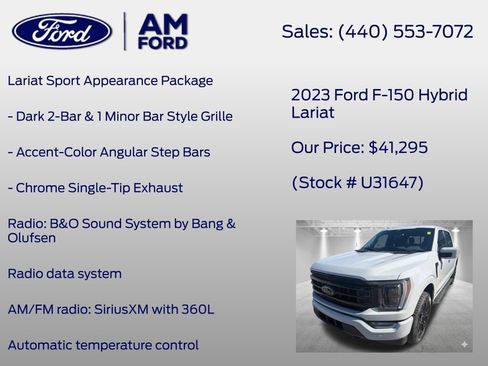 Certified 2023 Ford F150 Lariat w/ Equipment Group 502A High AWD/4WD image 20