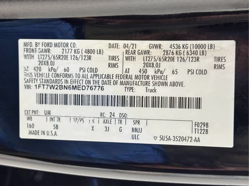 Used 2021 Ford F250 Lariat w/ Lariat Value Package image 77