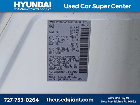 Used 2015 INFINITI QX60 FWD w/ Premium Plus Package image 43