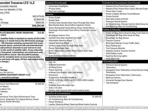 Used 2013 Chevrolet Traverse LTZ AWD/4WD image 4