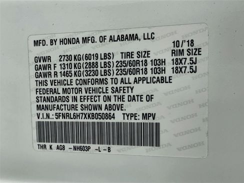Used 2019 Honda Odyssey EX-L image 37
