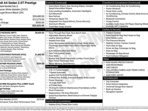 Used 2017 Audi A4 2.0T Prestige w/ Prestige Package image 33