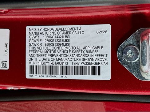 New 2026 Honda Accord SE image 27