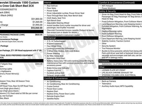 Used 2024 Chevrolet Silverado 1500 Custom Trail Boss w/ Dark Appearance Package image 33