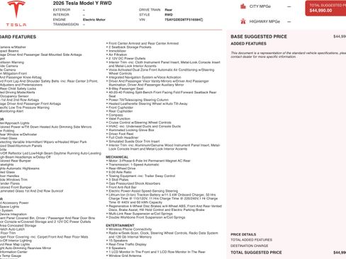 Used 2026 Tesla Model Y 2WD image 3
