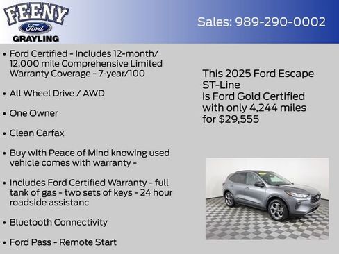 Certified 2025 Ford Escape ST-Line w/ Tech Pack #1 image 5
