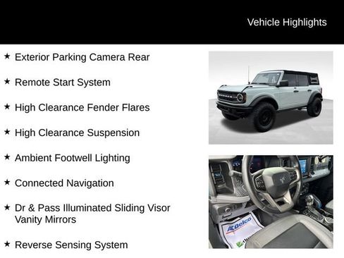 Certified 2021 Ford Bronco Black Diamond w/ Sasquatch Package AWD/4WD image 15