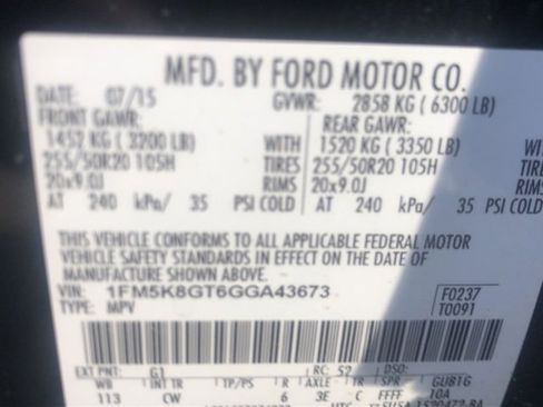 Used 2016 Ford Explorer Sport w/ Equipment Group 401A image 22