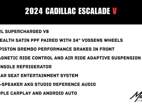 Used 2024 Cadillac Escalade V w/ LPO, ONYX Package AWD/4WD image 72
