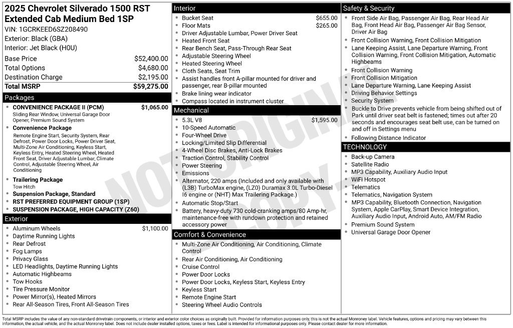 Used 2025 Chevrolet Silverado 1500 RST w/ Convenience Package II AWD/4WD image 36