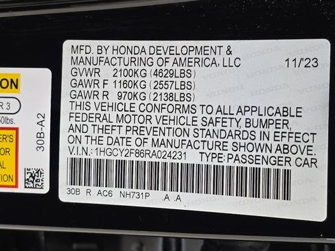 Certified 2024 Honda Accord Touring image 34