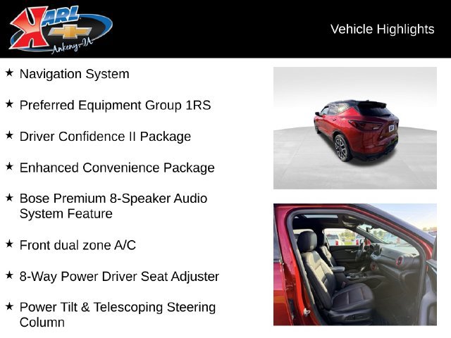 Used 2024 Chevrolet Blazer RS w/ Driver Confidence II Package AWD/4WD image 2