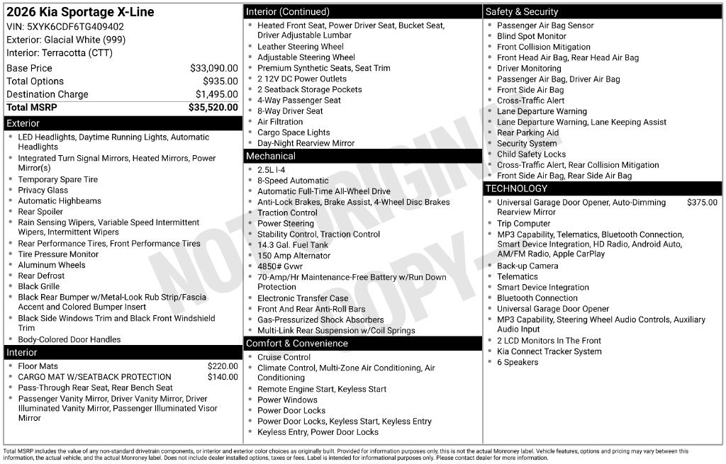 Certified 2026 Kia Sportage X-Line AWD/4WD image 2