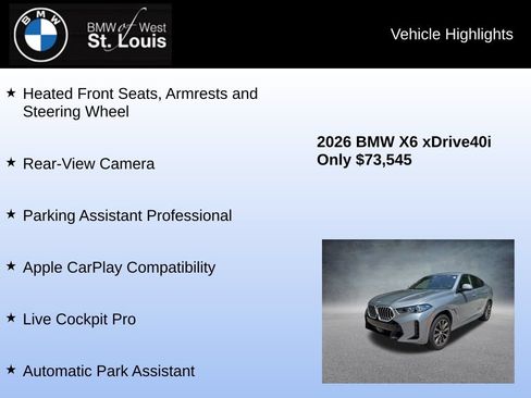 Used 2026 BMW X6 xDrive40i AWD/4WD image 16