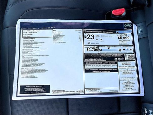New 2026 Land Rover Range Rover Velar S AWD/4WD image 14