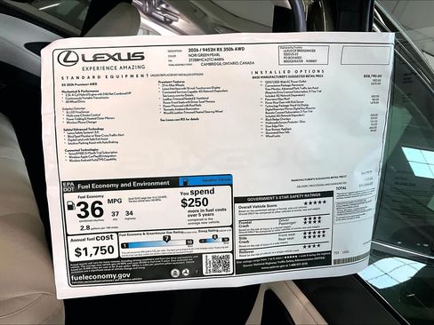 New 2026 Lexus RX 350 AWD/4WD image 14