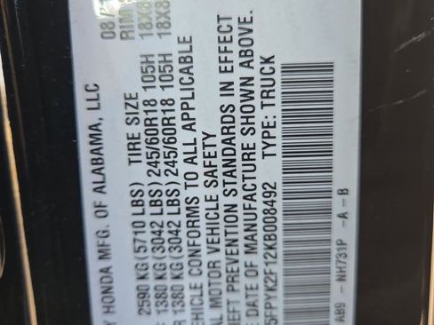 Used 2019 Honda Ridgeline Sport image 31