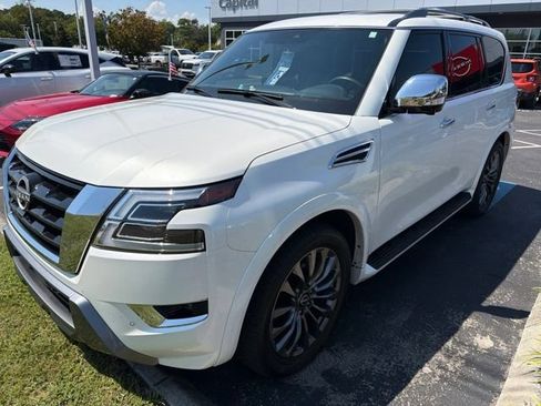 Used 2023 Nissan Armada Platinum w/ Captain's Chairs Package AWD/4WD image 1