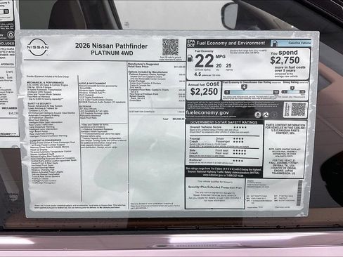 New 2026 Nissan Pathfinder Platinum AWD/4WD image 14