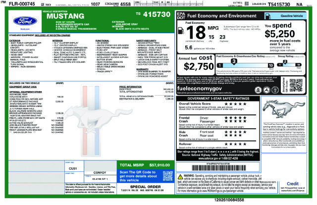 New 2026 Ford Mustang GT w/ GT Performance Package RWD image 37