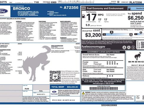 Used 2024 Ford Bronco Black Diamond w/ Sasquatch Package image 31