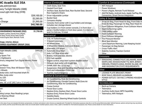 Used 2023 GMC Acadia SLE w/ Driver Convenience Package image 43